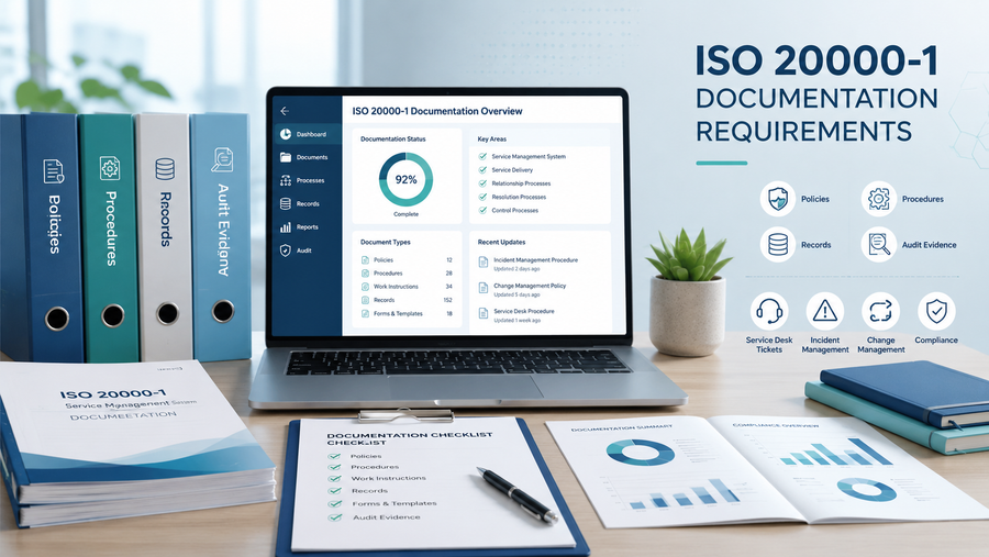 ISO 20000-1 documentation requirements checklist for ITSM certification evidence