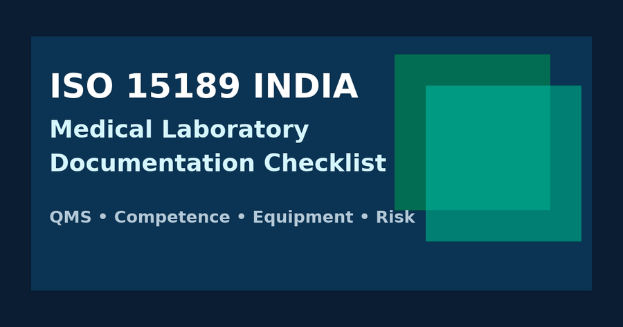 ISO 15189 India medical laboratory documentation checklist graphic